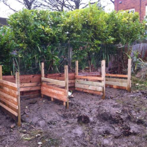 Compost bays needing a bit more timber and fronts